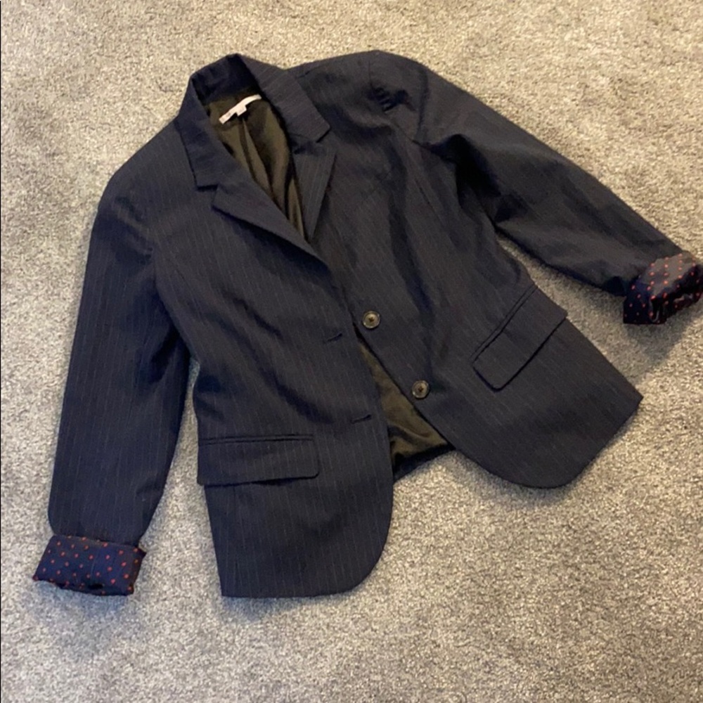 Gap Pinstripe Navy Blazer